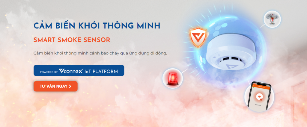 Cảm biến khói thông minh Vconnex