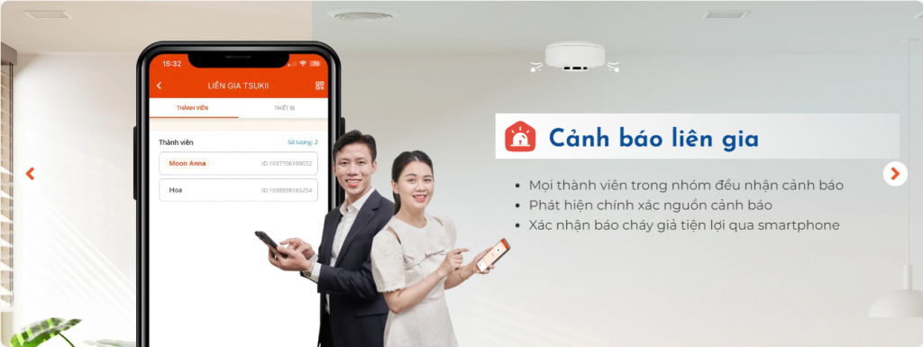 tính năng Cảm biến khói thông minh