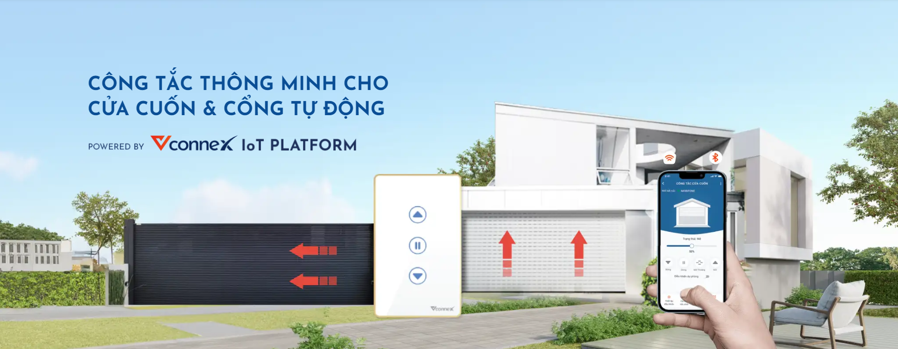 Công tắc cửa cuốn thông minh