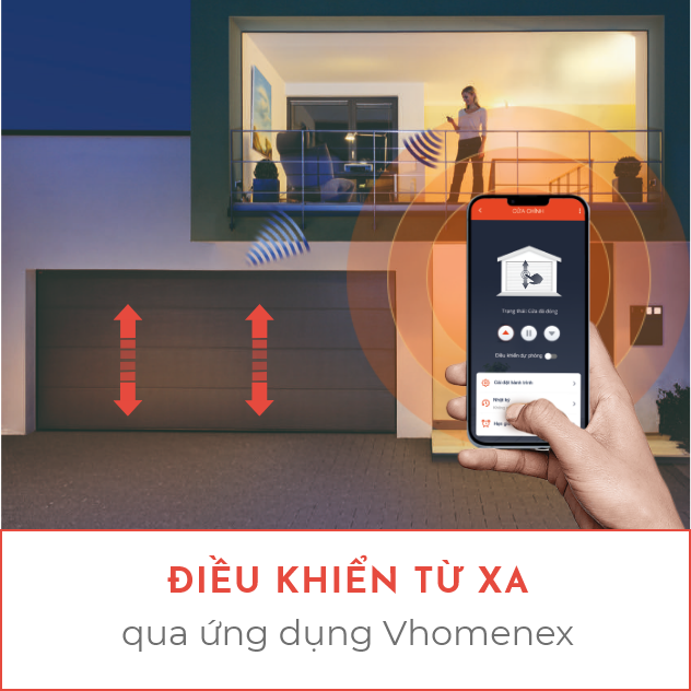 dieu khien Công tắc cửa cuốn thông minh 